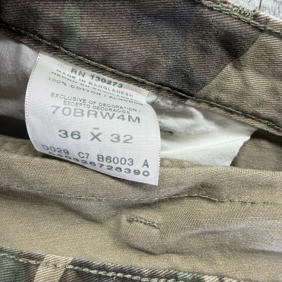 Wrangler Jeans Men's 36x32 Green Camo Cotton Straight Leg Cargo Utility Workwear - Picture 6 of 10